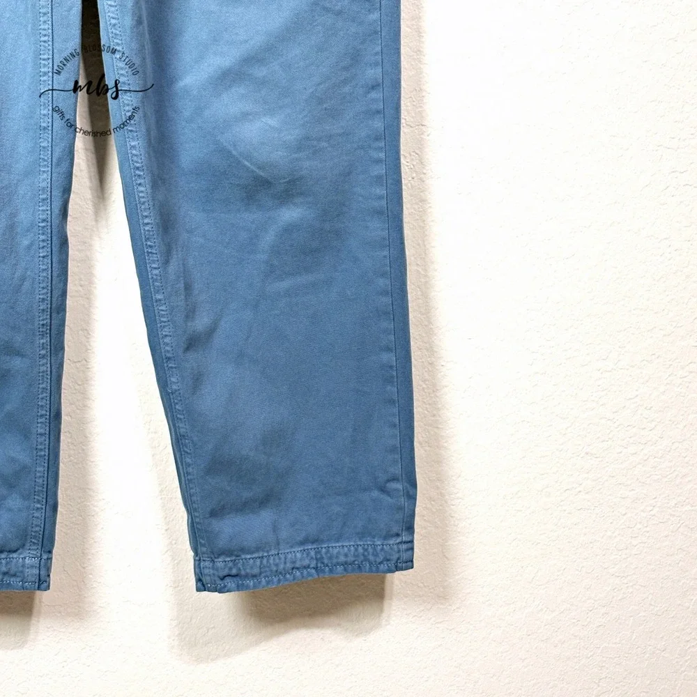 Free People Boyfriend Chino Tapered Leg Pants Blue‎ Women 2